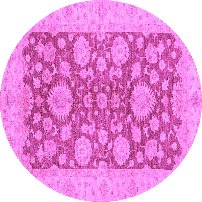 Round Machine Washable Abstract Purple Modern Area Rugs, wshabs3615pur