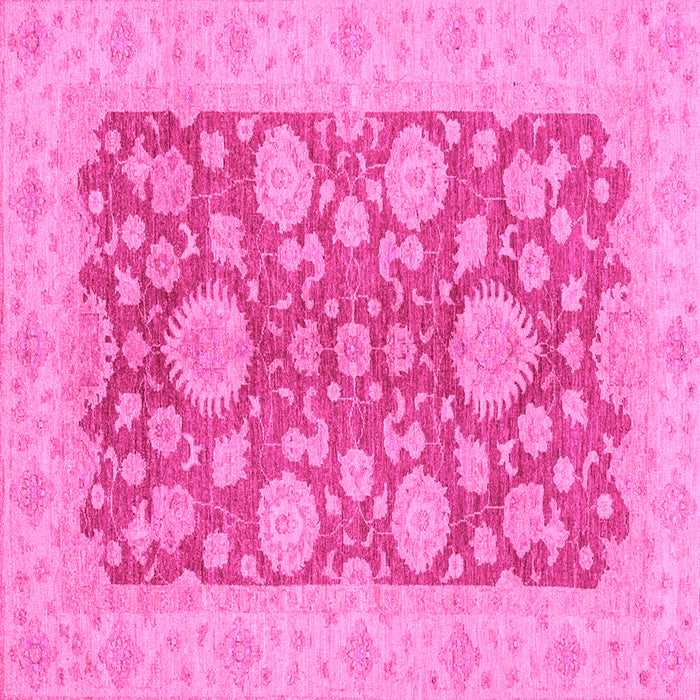Square Machine Washable Abstract Pink Modern Rug, wshabs3615pnk
