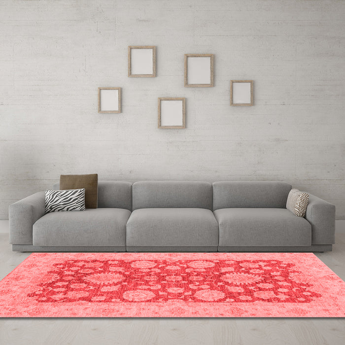 Modern Red Washable Rugs