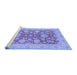 Sideview of Machine Washable Abstract Blue Modern Rug, wshabs3615blu