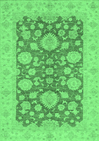 Abstract Emerald Green Modern Rug, abs3615emgrn