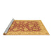 Sideview of Machine Washable Abstract Brown Modern Rug, wshabs3615brn