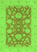 Machine Washable Abstract Green Modern Area Rugs, wshabs3615grn