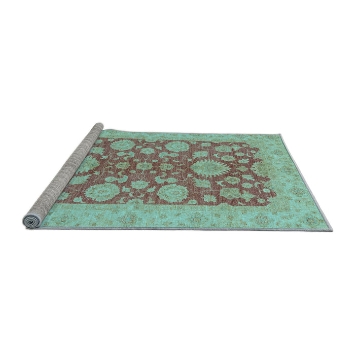 Sideview of Machine Washable Abstract Light Blue Modern Rug, wshabs3615lblu