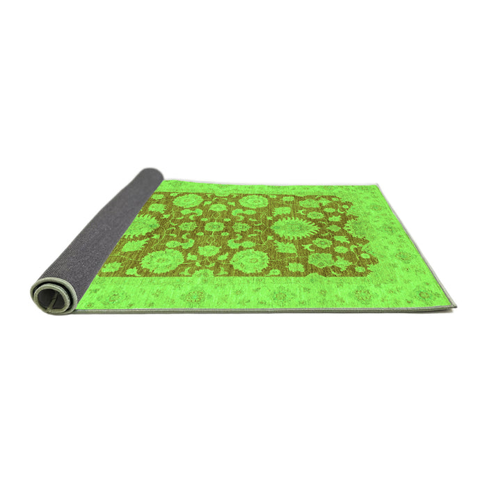 Sideview of Abstract Green Modern Rug, abs3615grn