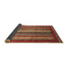 Sideview of Abstract Orange Brown Modern Rug, abs3616