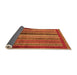 Sideview of Abstract Orange Modern Rug, abs3616org