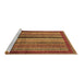 Sideview of Machine Washable Abstract Brown Modern Rug, wshabs3616brn