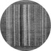 Round Machine Washable Abstract Gray Modern Rug, wshabs3616gry