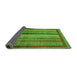 Sideview of Abstract Green Modern Rug, abs3616grn