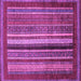 Square Machine Washable Abstract Purple Modern Area Rugs, wshabs3616pur