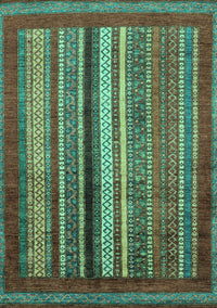 Abstract Turquoise Modern Rug, abs3616turq