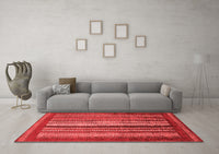 Machine Washable Abstract Red Modern Rug, wshabs3616red