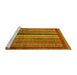 Sideview of Machine Washable Abstract Yellow Modern Rug, wshabs3616yw