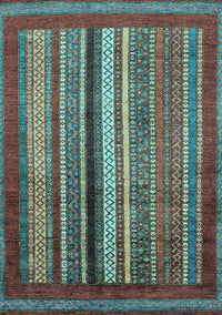 Abstract Light Blue Modern Rug, abs3616lblu