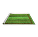 Sideview of Machine Washable Abstract Green Modern Area Rugs, wshabs3616grn