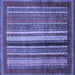 Square Abstract Blue Modern Rug, abs3616blu