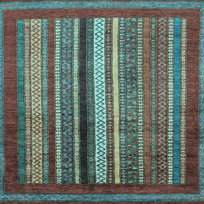 Square Machine Washable Abstract Light Blue Modern Rug, wshabs3616lblu