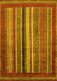 Abstract Yellow Modern Rug, abs3616yw