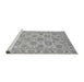 Sideview of Machine Washable Oriental Gray Traditional Rug, wshabs3617gry