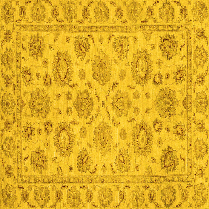 Square Oriental Yellow Traditional Rug, abs3617yw
