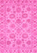 Machine Washable Oriental Pink Traditional Rug, wshabs3617pnk