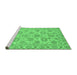 Sideview of Machine Washable Oriental Emerald Green Traditional Area Rugs, wshabs3617emgrn