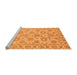 Sideview of Machine Washable Oriental Orange Traditional Area Rugs, wshabs3617org