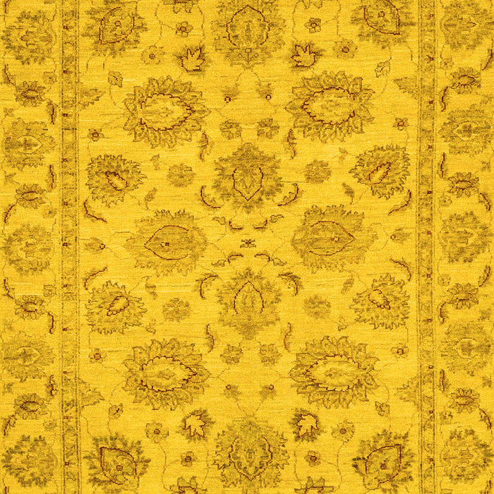 Machine Washable Oriental Yellow Traditional Rug, wshabs3617yw