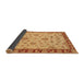 Sideview of Abstract Orange Red Modern Rug, abs3618