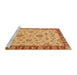 Sideview of Machine Washable Abstract Orange Red Rug, wshabs3618