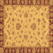 Square Abstract Brown Modern Rug, abs3618brn