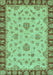 Machine Washable Abstract Turquoise Modern Area Rugs, wshabs3618turq