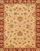 Machine Washable Abstract Orange Red Rug, wshabs3618