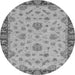 Round Machine Washable Abstract Gray Modern Rug, wshabs3618gry