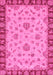 Machine Washable Abstract Pink Modern Rug, wshabs3618pnk