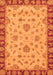 Machine Washable Abstract Orange Modern Area Rugs, wshabs3618org