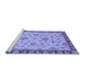 Sideview of Machine Washable Abstract Blue Modern Rug, wshabs3618blu