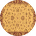 Round Machine Washable Abstract Brown Modern Rug, wshabs3618brn