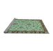 Sideview of Machine Washable Abstract Light Blue Modern Rug, wshabs3618lblu