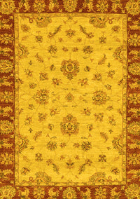 Abstract Yellow Modern Rug, abs3618yw