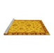 Sideview of Machine Washable Abstract Yellow Modern Rug, wshabs3618yw