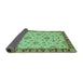 Sideview of Abstract Turquoise Modern Rug, abs3618turq