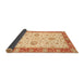 Sideview of Abstract Mustard Yellow Oriental Rug, abs3619