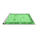 Sideview of Machine Washable Oriental Emerald Green Traditional Area Rugs, wshabs3619emgrn