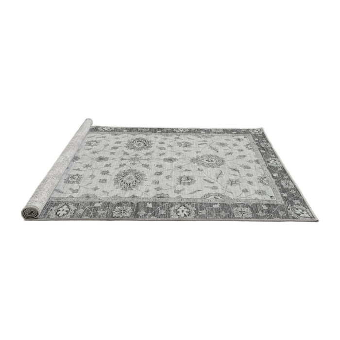 Sideview of Machine Washable Oriental Gray Traditional Rug, wshabs3619gry