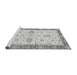 Sideview of Machine Washable Oriental Gray Traditional Rug, wshabs3619gry