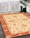 Machine Washable Abstract Mustard Yellow Rug in a Family Room, wshabs3619