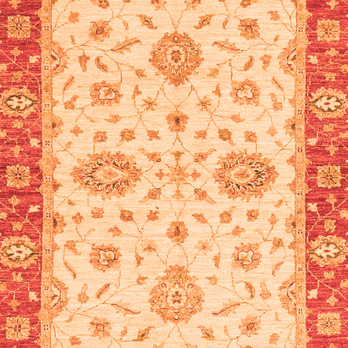 Machine Washable Oriental Orange Traditional Area Rugs, wshabs3619org