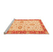 Sideview of Machine Washable Oriental Orange Traditional Area Rugs, wshabs3619org